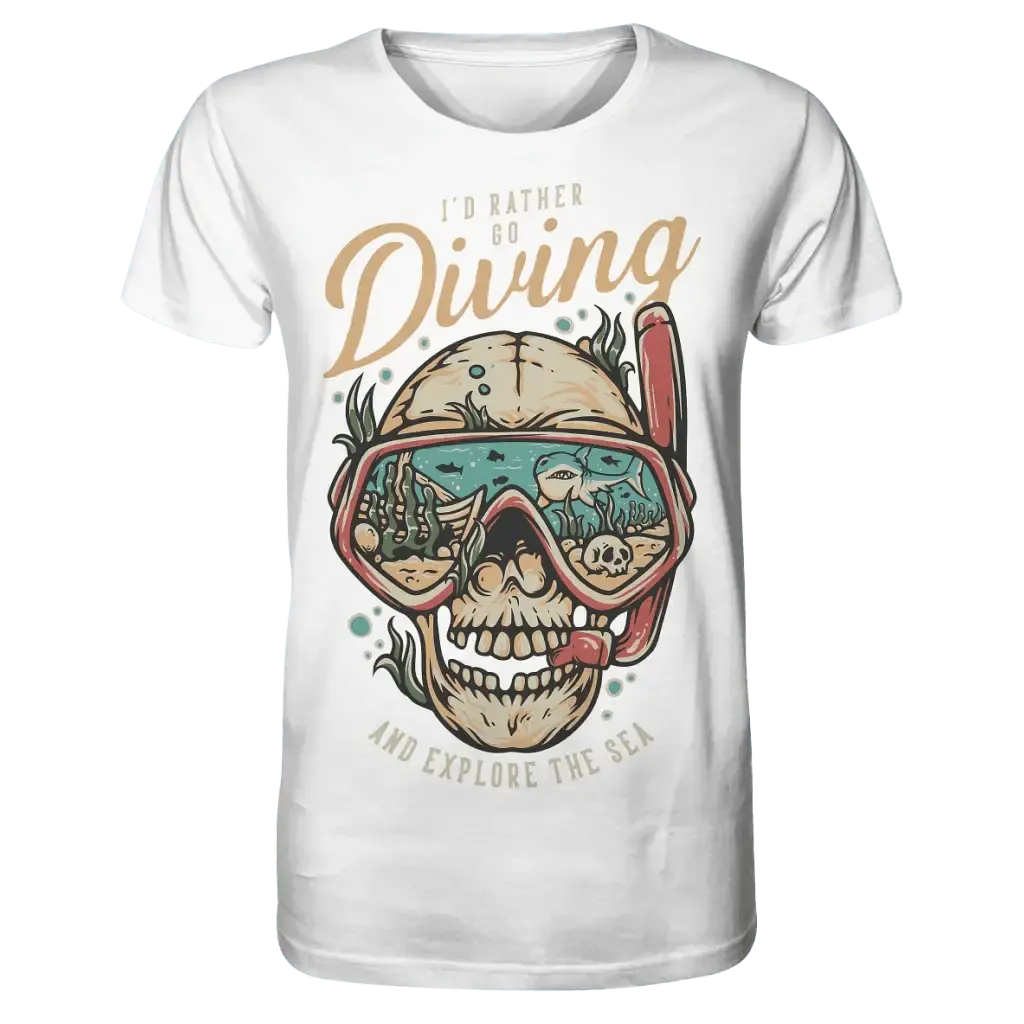 i’d rather go diving - Organic Shirt - White / XS
