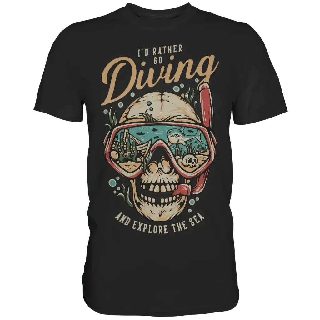 i’d rather go diving - Premium Shirt - Black / S
