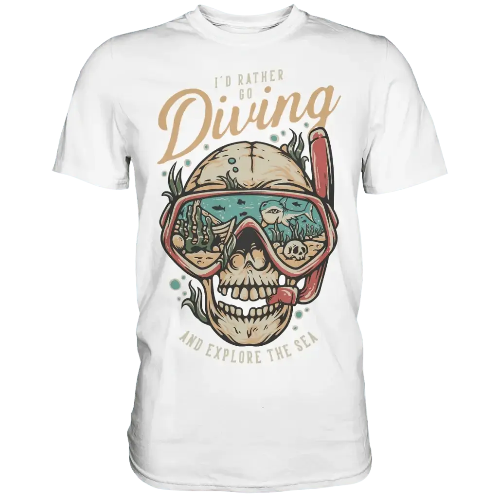 i’d rather go diving - Premium Shirt - White / S