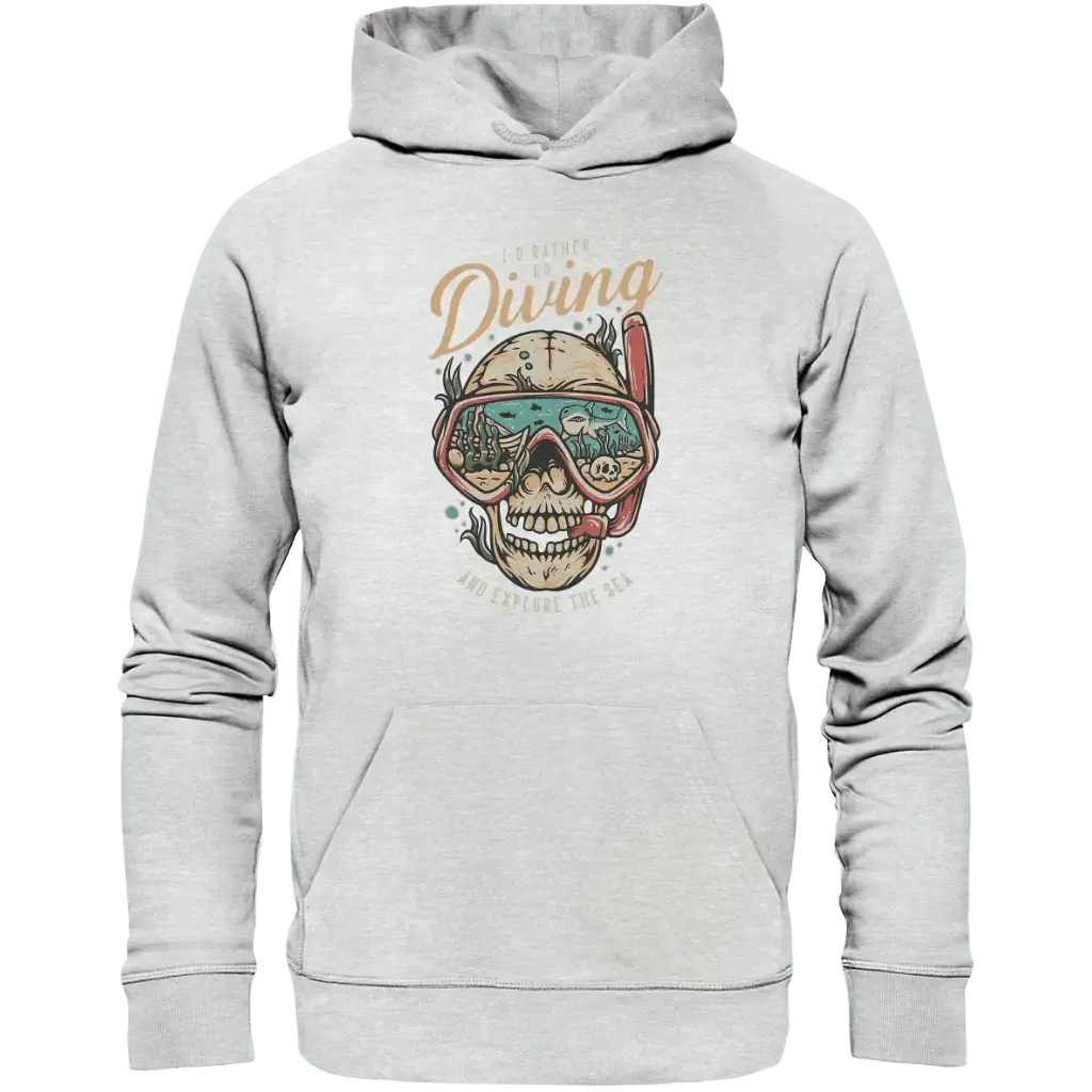 i’d rather go diving - Premium Unisex Hoodie - Heather Grey