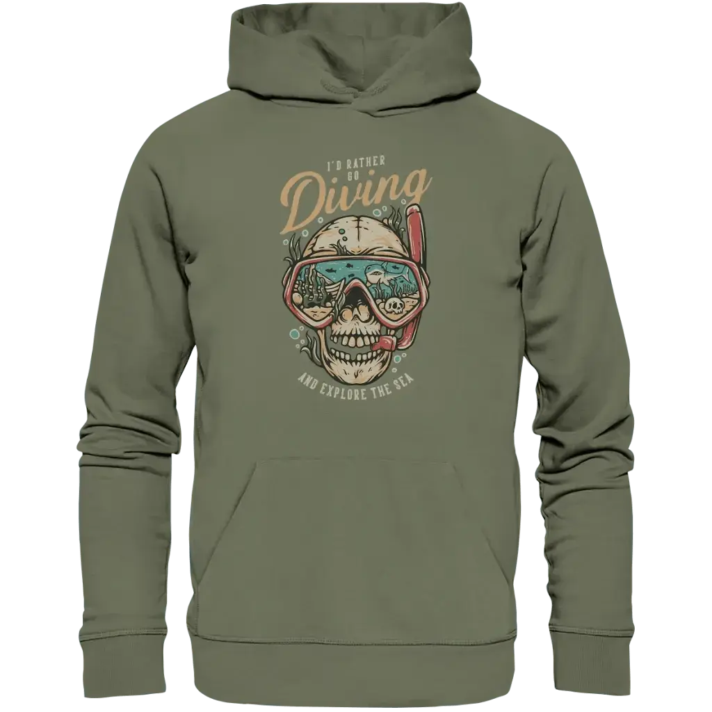 i’d rather go diving - Premium Unisex Hoodie - Classic