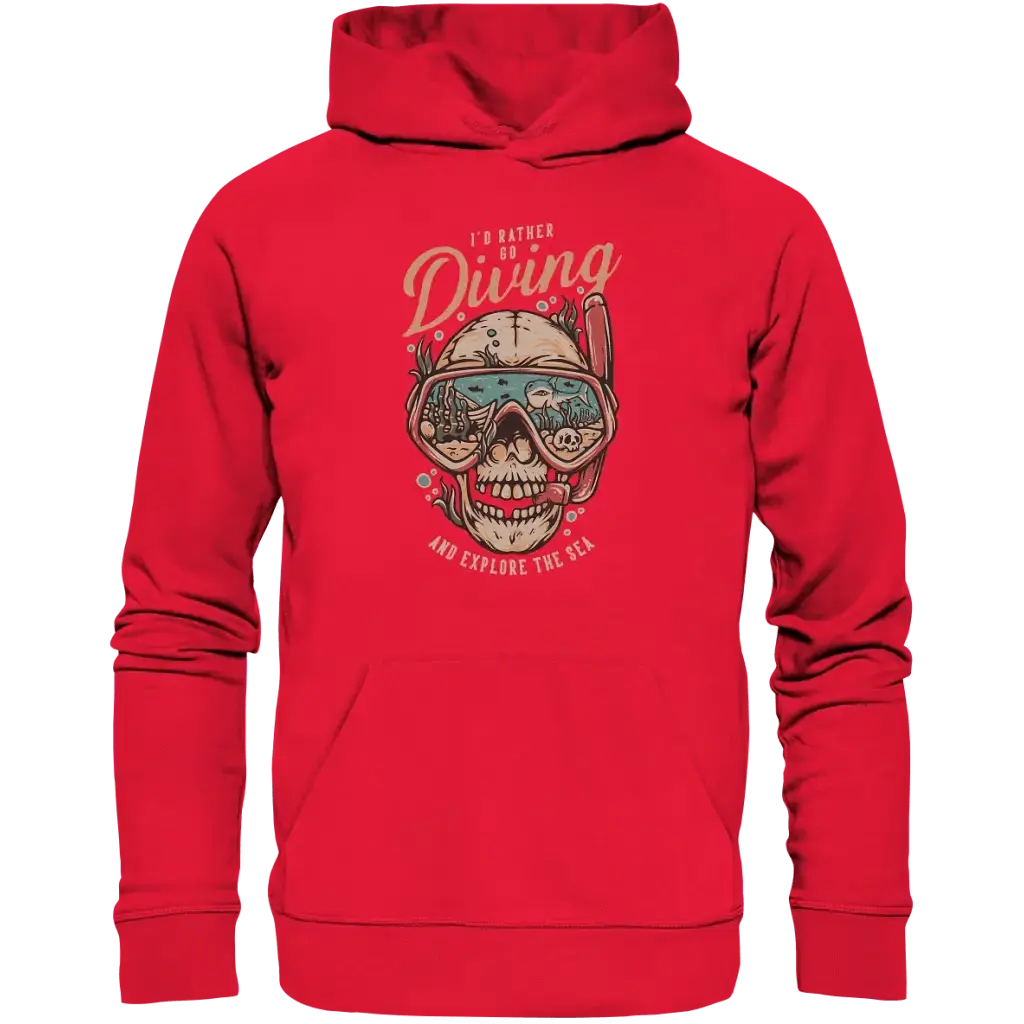i’d rather go diving - Premium Unisex Hoodie - Rot / S