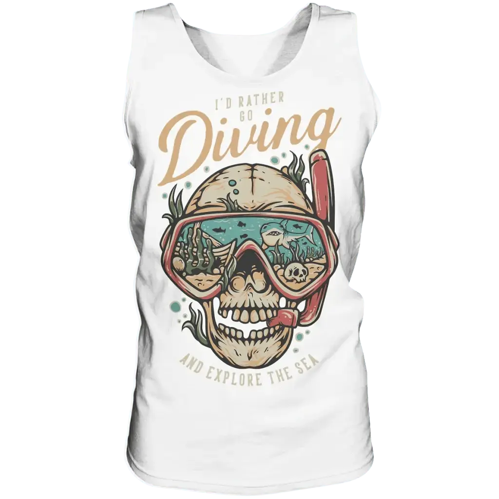 i’d rather go diving - Tank-Top - White / S - Tank-Tops