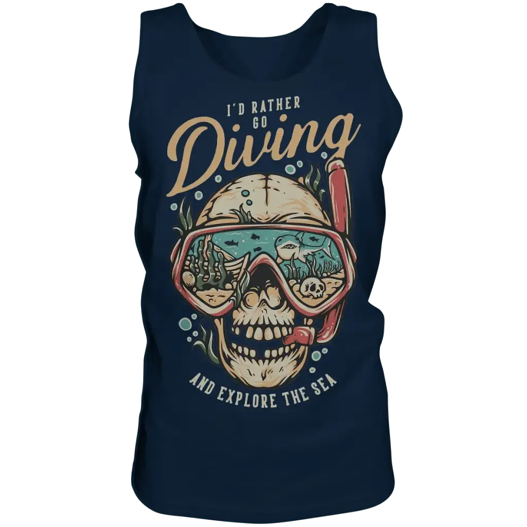i’d rather go diving - Tank-Top - Navy / S - Tank-Tops
