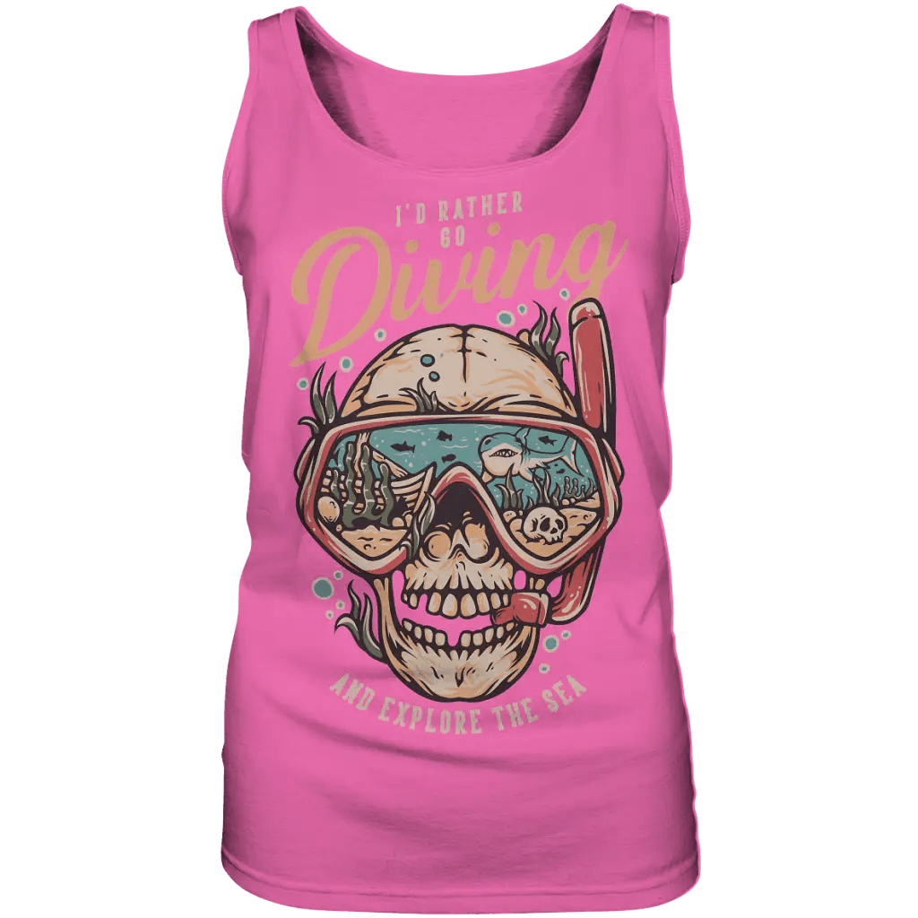 i’d rather go diving - Ladies Tank-Top - Azalea / S