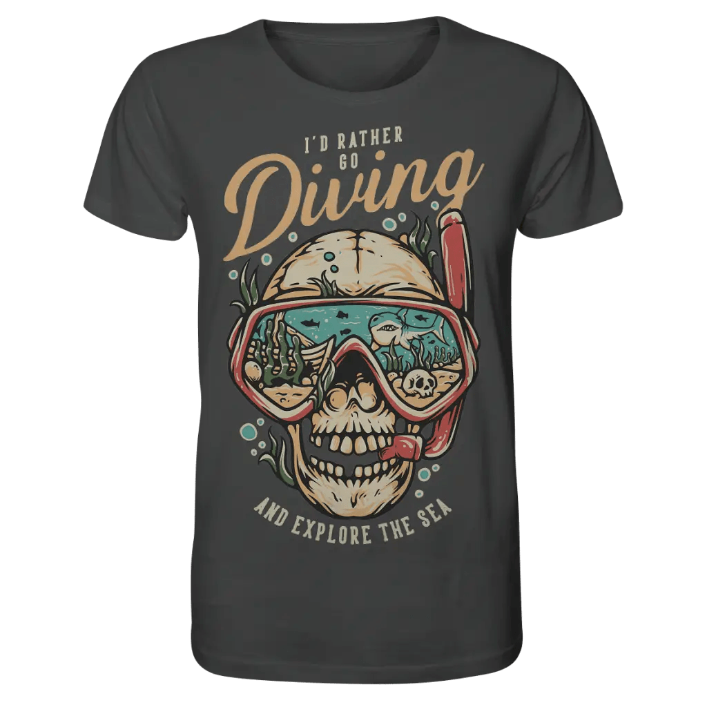 i’d rather go diving - Organic Shirt - Anthracite / XS