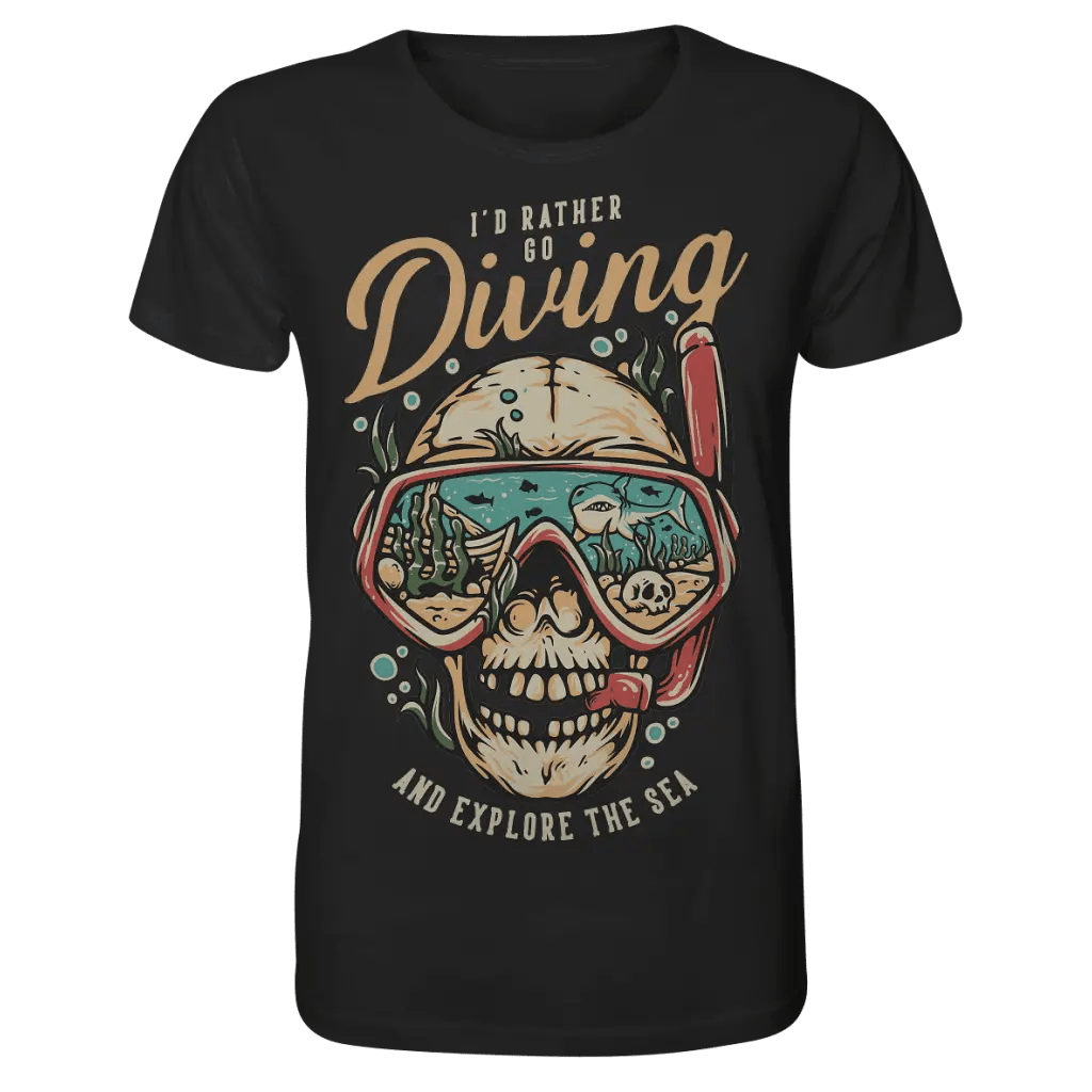 i’d rather go diving - Organic Shirt - Black / XS