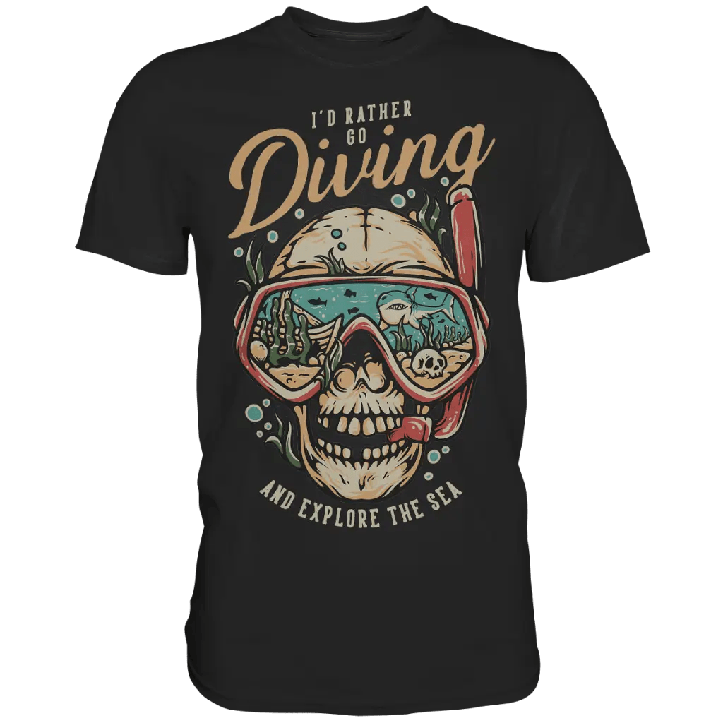 i’d rather go diving - Premium Shirt - Black / S