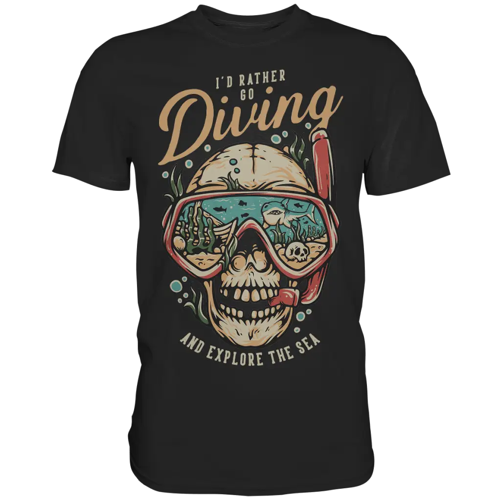 i’d rather go diving - Premium Shirt - Black / S