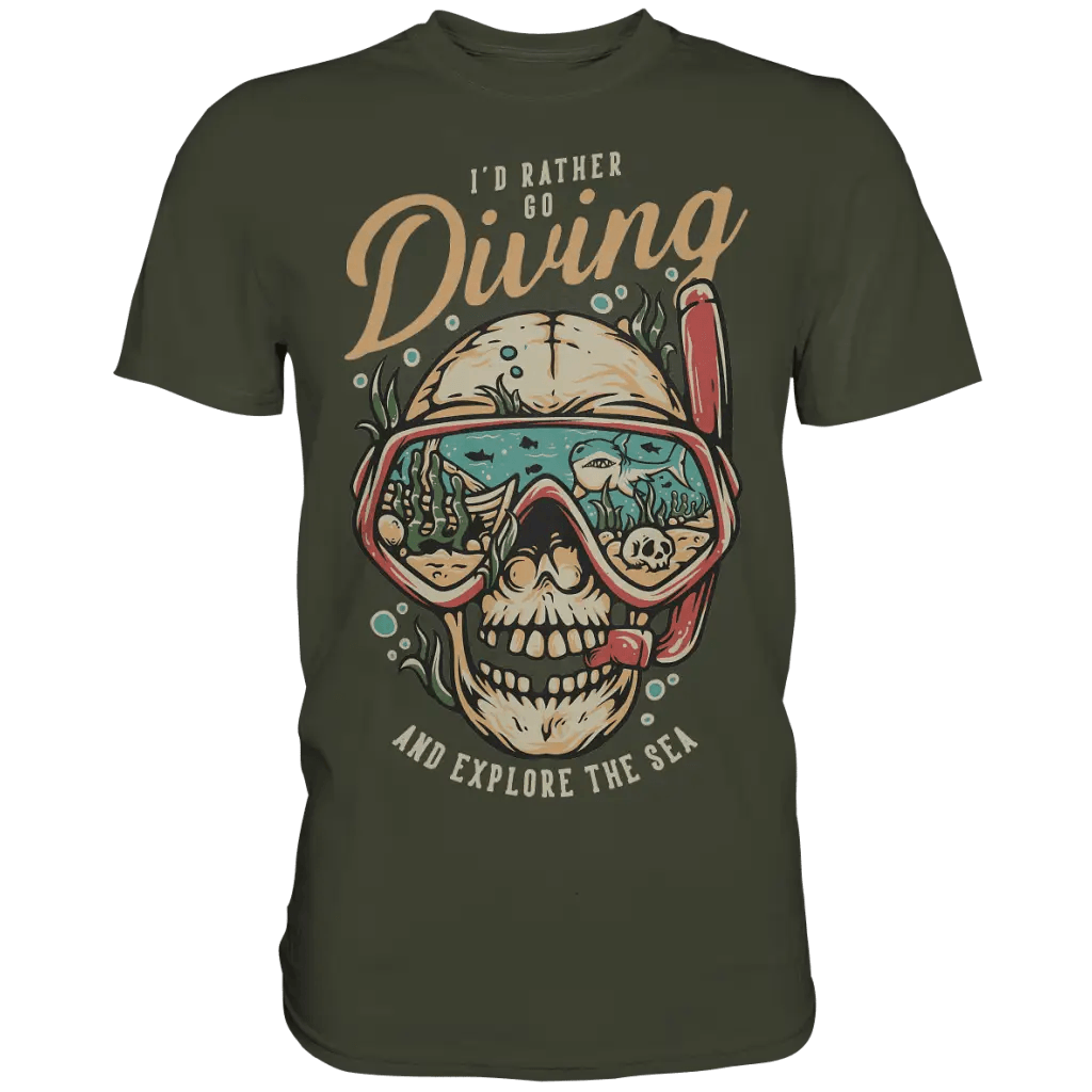 i’d rather go diving - Premium Shirt - Urban Khaki / S