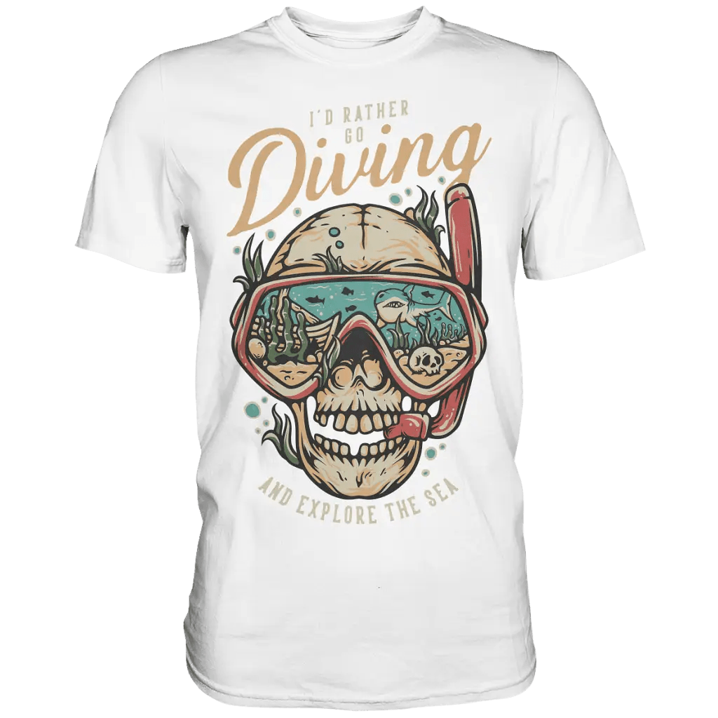 i’d rather go diving - Premium Shirt - White / S