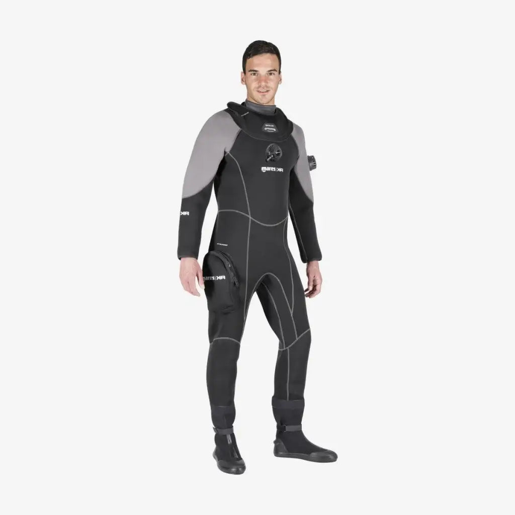 Mares XR3 Neopren Trockentauchanzug mit Boots - Neopren Halsmanschette, Latex Armmanschette - Tauchwerkstatt.eu