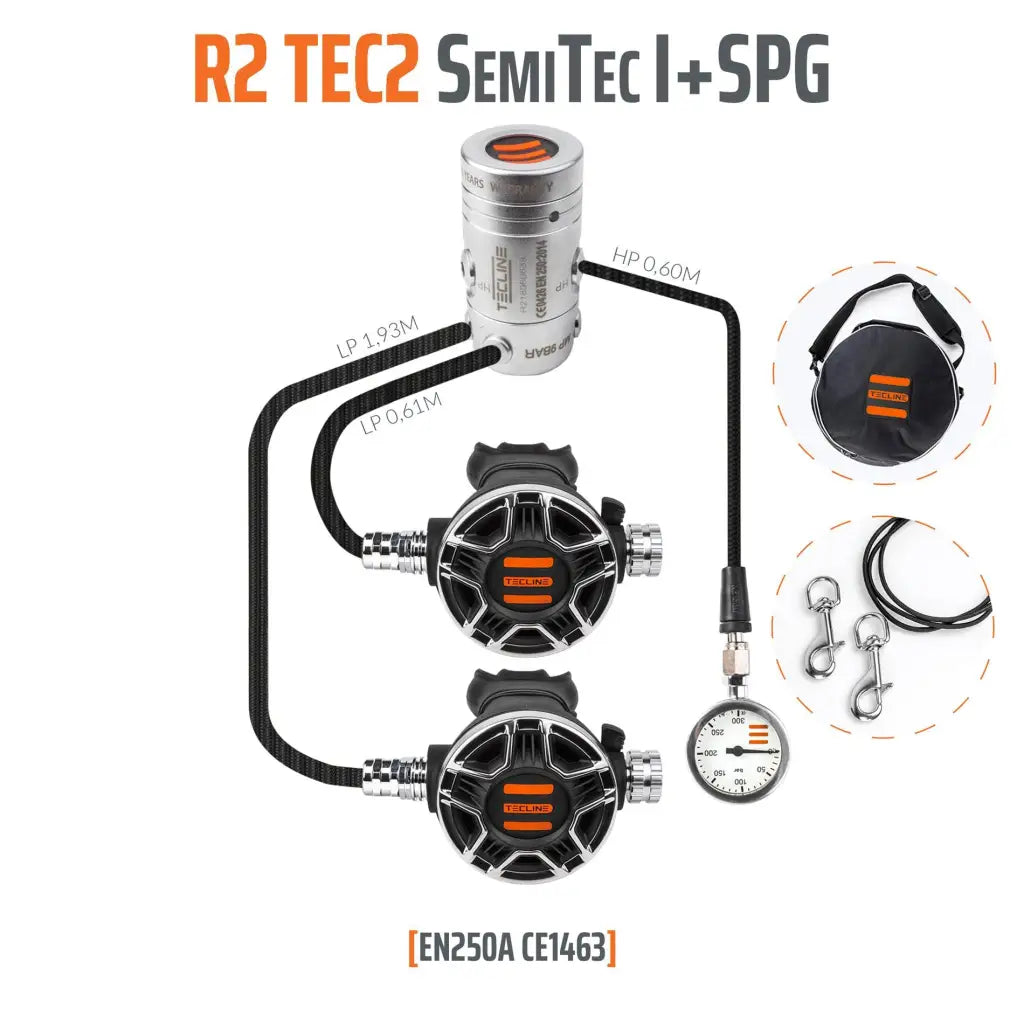 Tecline R2 TEC2 SemiTec-Set + Finimeter - Tauchwerkstatt.eu