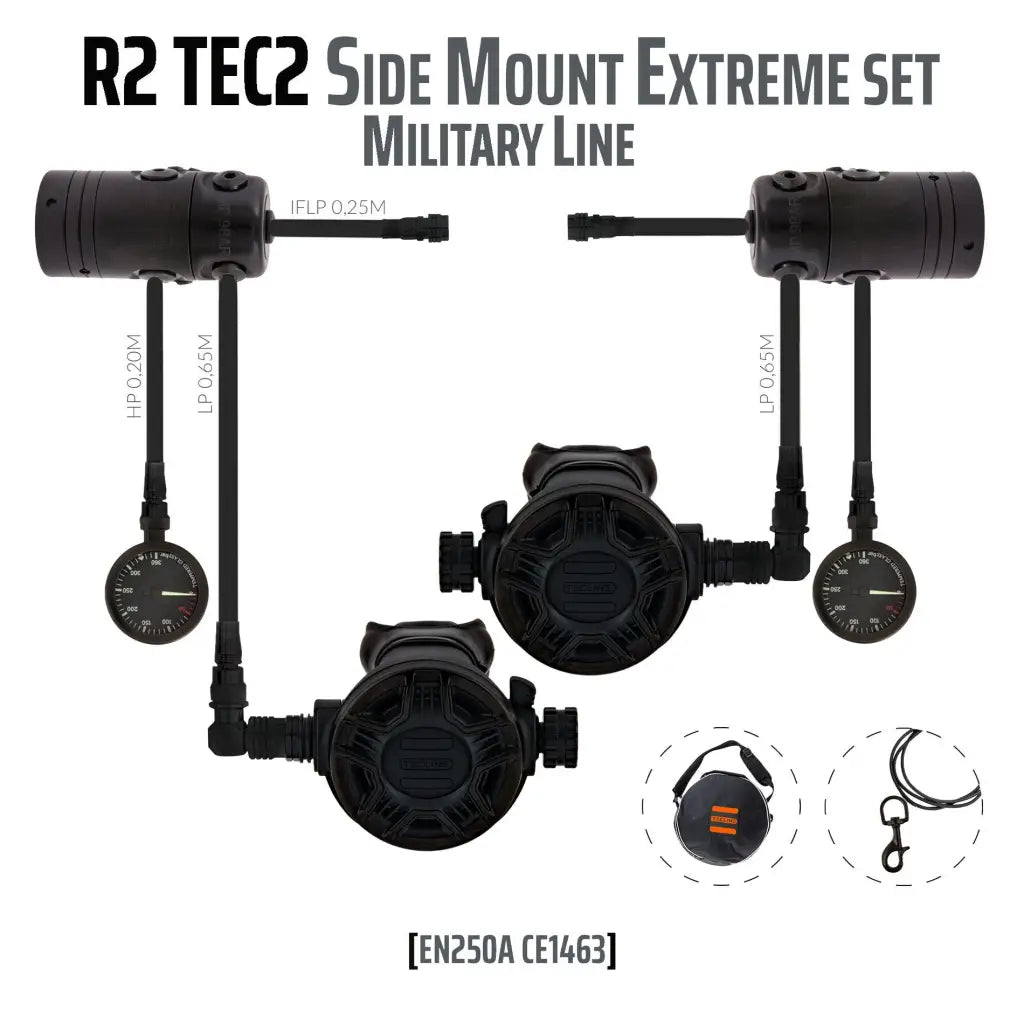 Tecline R2 TEC2 Sidemount Extreme Set, Military Line - Tauchwerkstatt.eu