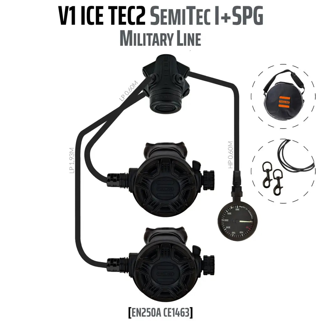 Tecline V1 TEC2 SemiTec-Set 1, Military - Tauchwerkstatt.eu