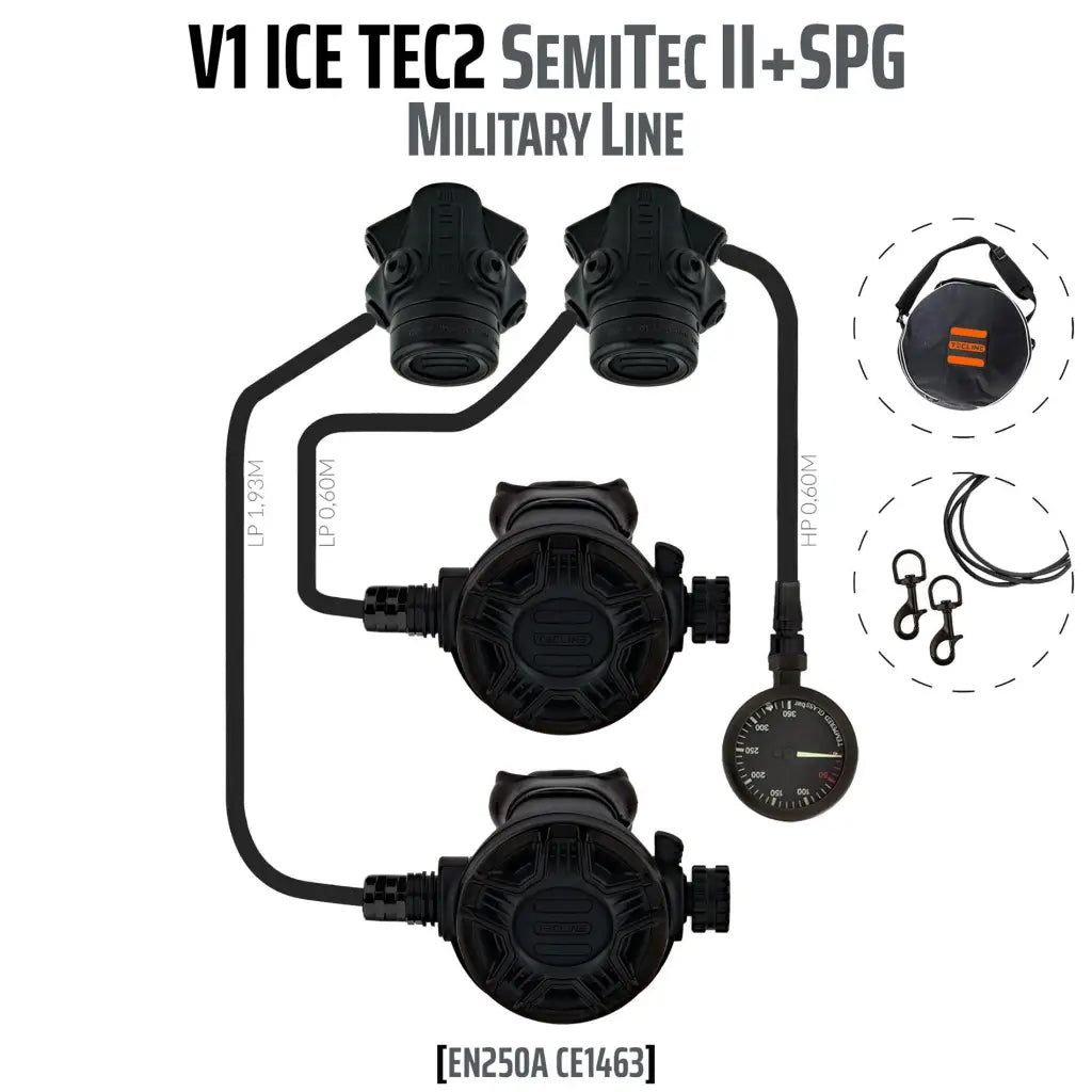 Tecline V1 TEC2 SemiTec-Set 2, Military - Tauchwerkstatt.eu